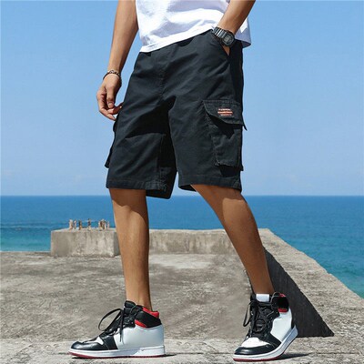 Summer Cargo Shorts Men Camouflage Buttons Loose Casual Mult