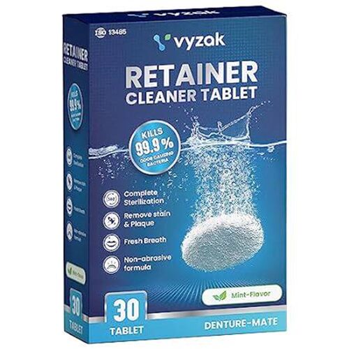 Vyzak - Retainer Cleaner Tablets (30 Pack) - Mint Flavor