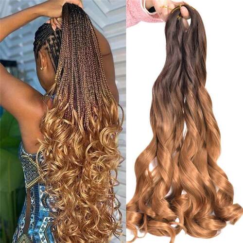 Loose Wave Spiral Curl Braids Synthetic Hair French Curls Br