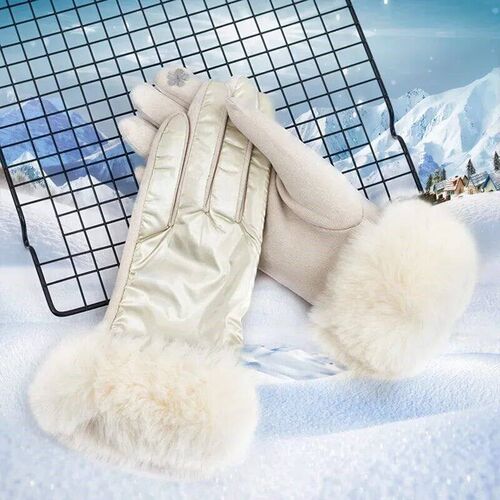 Fashion Women Winter Warm Suede Leather Touch Screen Driving