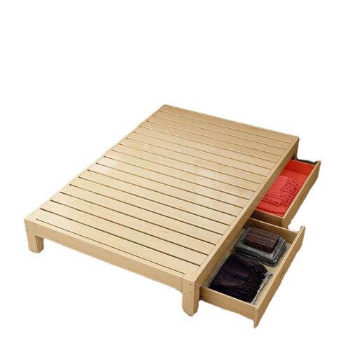 Doue Bed Home Tatami Solid Wood Bed Modern Simple 1.8 Big Be