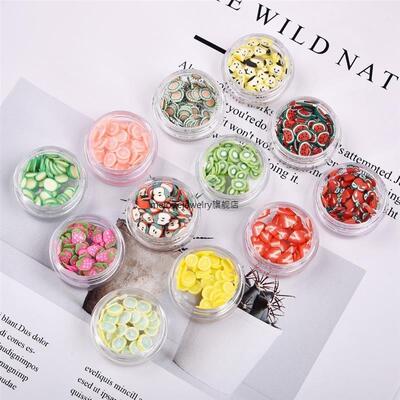 12 Bottles/Pack Resin Filling Glitter Soft Clay Mini Flower