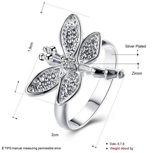 Silver Color Wedding Rings For Women Engagement Bridal