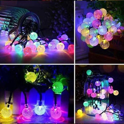 Solar String Lights Outdoor Crystal Fairy Light Chritmas Gar
