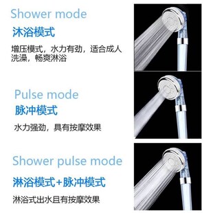 Three-step filter shower head family pressurized water