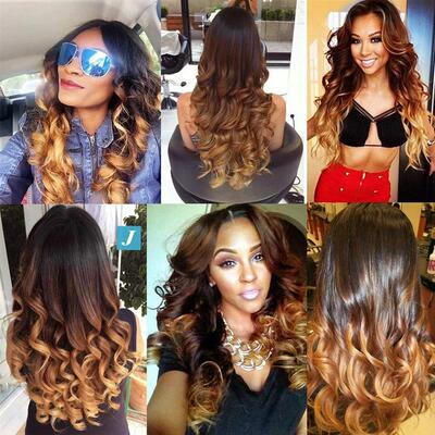 Peruvian Ombre Brown T1B/30 Loose Wave Bundles with Closure