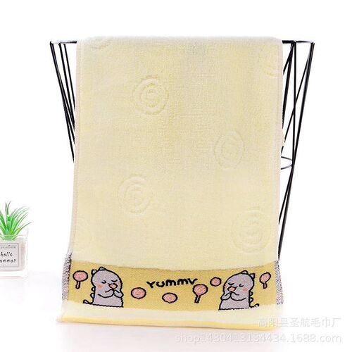 Cotton childrens towel 25*50 soft absorbent baby childrens