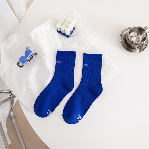 Klein Blue Couples Long Tube Socks Ins Universal High Tube S