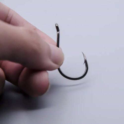 100C High Carbon Steel Fishhooks 50pcs/lot Black Barbed Offs