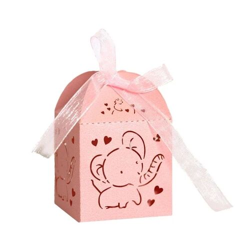 10pcs Elephant Shaped Candy Box for Baby Shower Cute Gift Bo