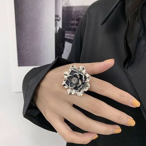 Foxanry Silver Color Engagement Rings New Fashion Creative E