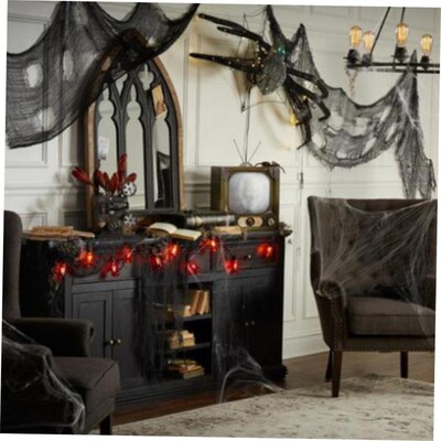 Halloween Decorations Black Creepy Gauze Cloth 76x250CM Wind