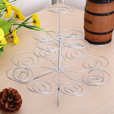 detachable 3 layers iron cake stand 13 cupcake holder cup tr