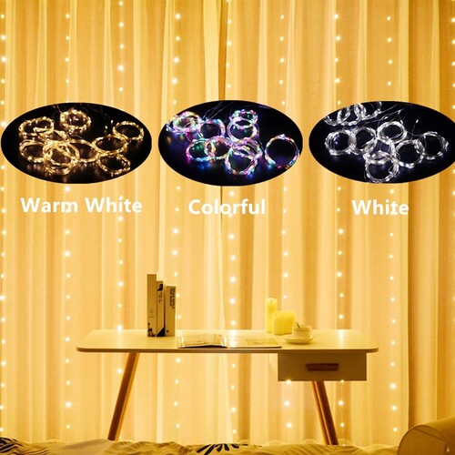 LED Curtain Lights Garland Fairy String Lights Holiday Light