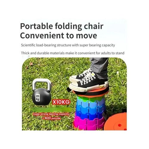 Hot 2025 Portable Folding Telescopic Stool Lightweight Plast