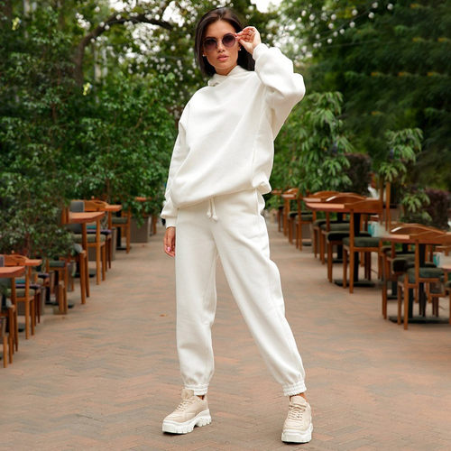 2021 Autumn Winter Two Piece Set Women Casual Fleece Warm So