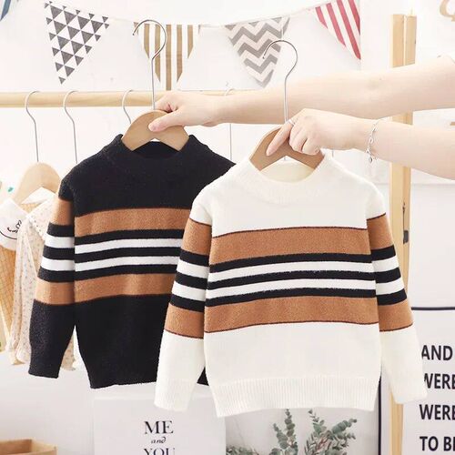 2-6 Years Autumn Winter Boys Sweater Stripe Design Full Slee