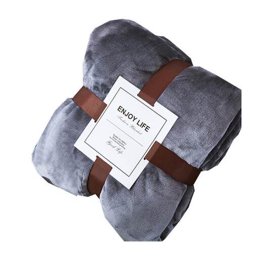 Blanket Plain Flannel Thick Coral Fleece Knee Blanket 小毛毯