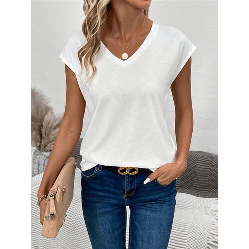 Summer Womens Creative Eyelash Pattern white black Casual L