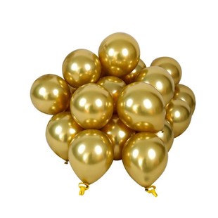 10/20/30pcs Metallic Birthday Balloons Metal Blue Red