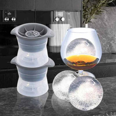 1/2pcs Bar Whiskey Round Ice Cube Maker Silicone Large Ball
