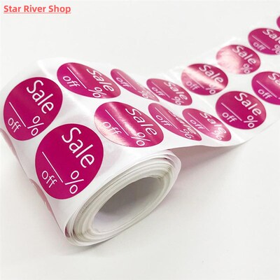 500pcs/Roller Writable Discount Tag Percent Off Labels Price