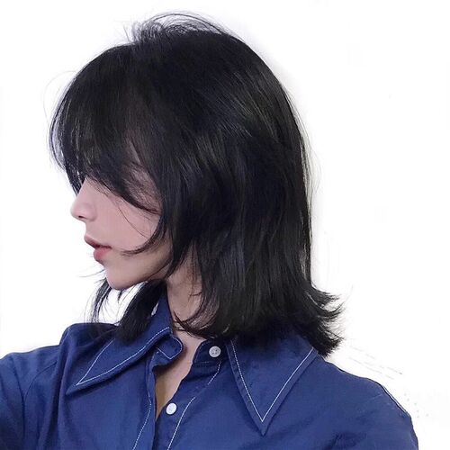 European Fashion Womens Wig Long Inward Curly Collarbone Hai