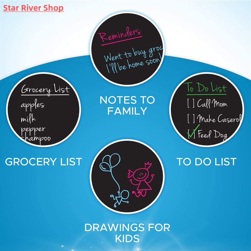 A5 Size Mini Magnetic Blackboard Chalkboard Sticker Drawing - 实物图