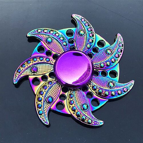 Metal Rainbow Fidget Spinner Colorful EDC Hand Spinner