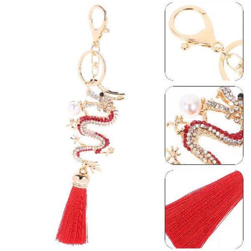 Dragon Keychain Year Keyring Car Decor Hanging Pendant