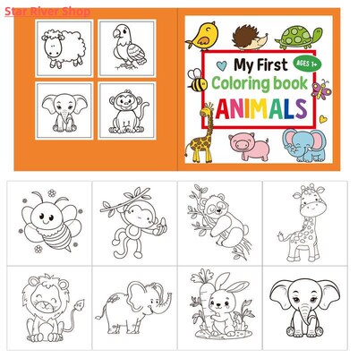 Toddler Doodle Coloring Book 30 Hand Drawn Doodles Easy Colo