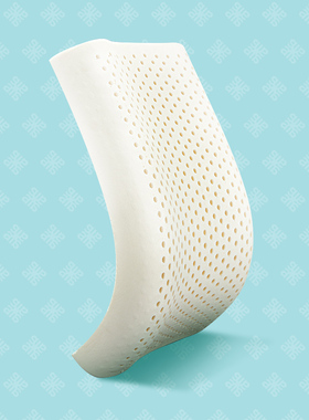 Nitty泰国天然乳胶枕原装护颈保健枕波浪枕头单人超低枕新