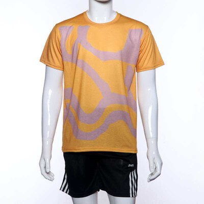Mens Crewneck Digital Printing Polyester Fiber Quick-drying
