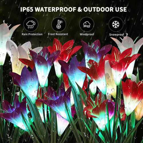 Solar  Lantern Courtyard Lawn Lamp 7-color Color-changing Fl