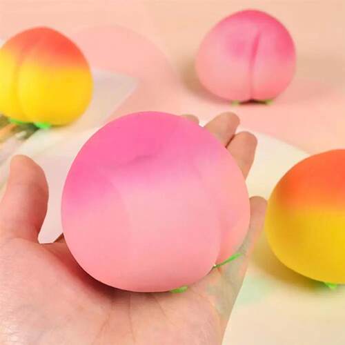 Soft Peach Fruit Squishy Toy  Slow Rising Sss Relief for