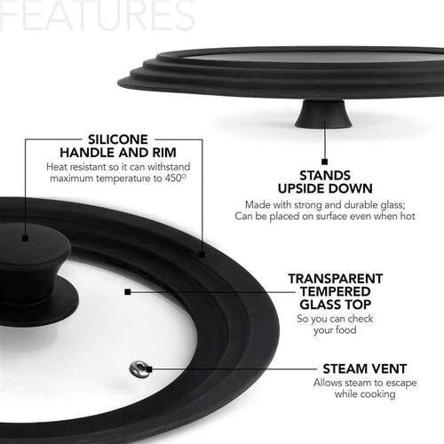 Silicone Replacement Pan Lid Glass Top Covers Universal Lids