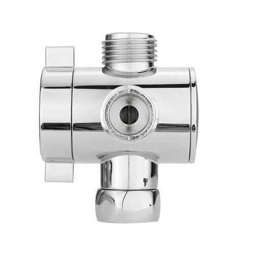 3X ABS Chrome 3 Way Diverter Hose Fitting T Shape Adapter