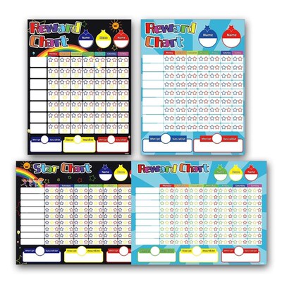 Magnetic Reward Behavior Star weekly Chore Chart for 2 Kids