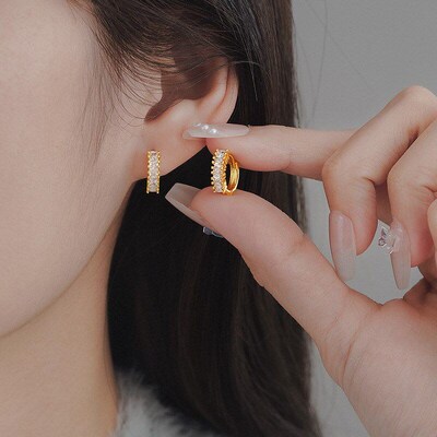 Zircon Earring Womens Summer Design Sense Highlevel Cold Sty
