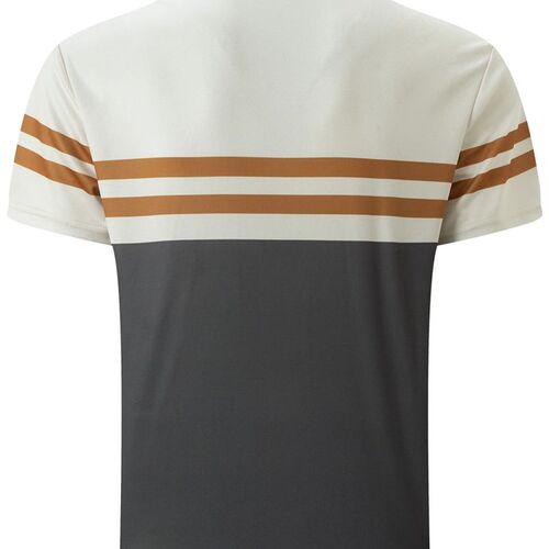 New Summer Men Short Sleeved  Shirt Fashion Splice Stripe Pr
