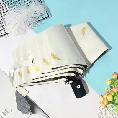 Feather Anti UV Umbrella Sunshade Umbrella Womens 8 Ribs UV