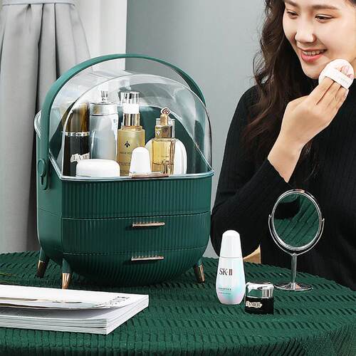 Big Capacity Cosmetic Storage Box Waterproof Dustproof Bathr