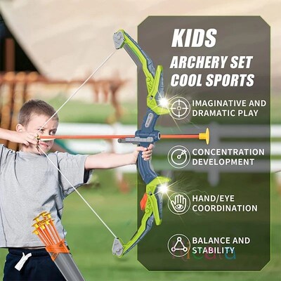 Kids Bow and Arrow Light-up Archery Set For Kids Toy For 3 4