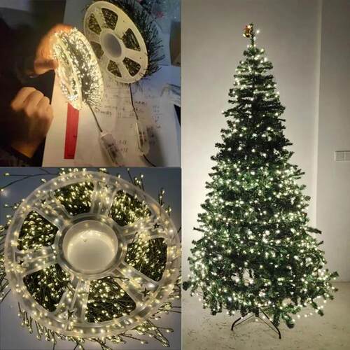 220V EU Plug 30M/50M/75M LED Tree Firecracker Copper Wire St