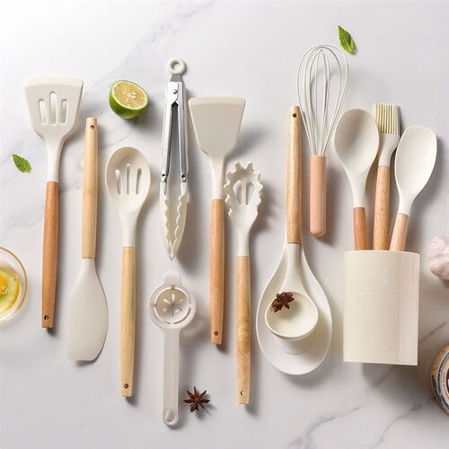 14Pcs Heat Resistant Silicone Kitchenware Cooking Utensils S