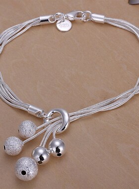 Noble 925 Sterling Silver Square Solid Chain Bracelet For