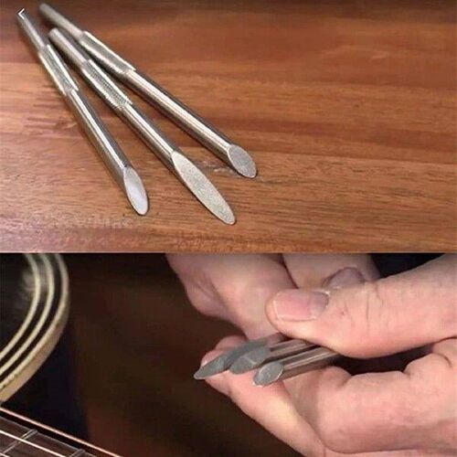 Set of 3Pcs Guitar Fret Crowning Files Guitar Bridge Saddle