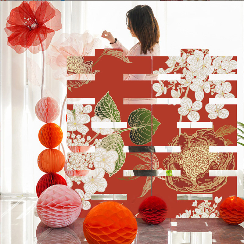 吾家婚品中式花朵KT板超大立体结婚房订婚宴婚礼装饰布置装扮用品,节庆用品/礼品,婚房装扮用品,淘宝优惠券,粉丝福利购,淘宝优惠卷