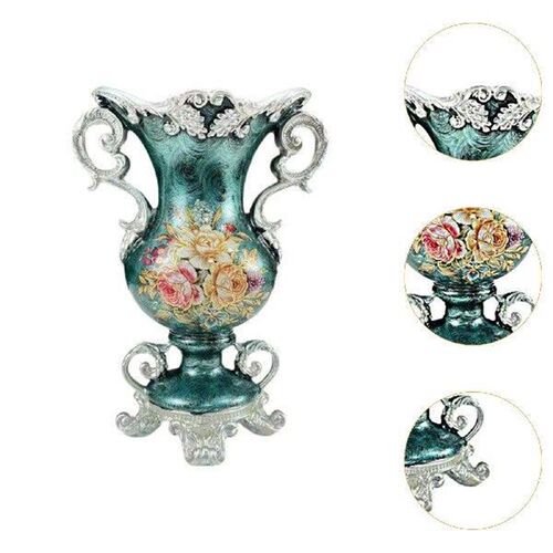 Flower Vase Ornament Desktop Decor Resin Luxury Art Gift
