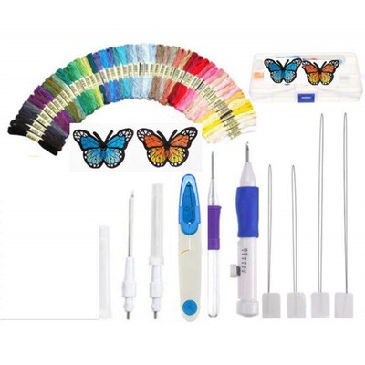 Russian embroidery stacking embroidery needle poke music